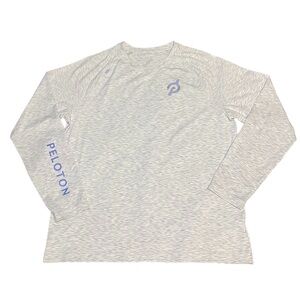 Rhone + Peloton Reign Long Sleeve Shirt White Gray Heathered size XL